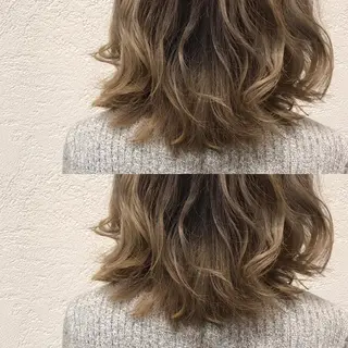 ミディアム カラー デザインカラー🌈 高木リョウのヘアスタイル