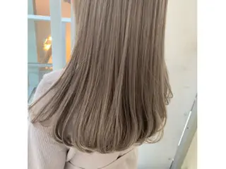 セミロング 藤森結子/韓国ヘア/ パーソナルカラー診断のヘアスタイル