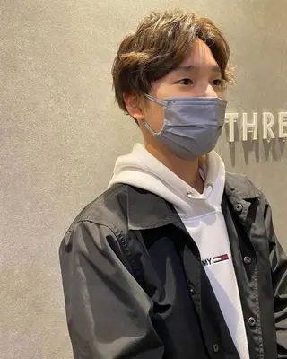 ショート カラー パーマ メンズ キッズ マツエク・マツパ Sanctuary with Eden所属・山本 銘子のヘアスタイル