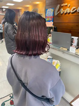 ミディアム カラー ヘアアレンジ HAIRSALONLOOP所属・川上 麻梨阿のヘアスタイル