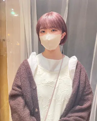 ショート カラー ボブ/ショート 吉田竣のヘアスタイル