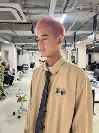 カラー 心斎橋/ブロンド/ ペールカラー/あみかのヘアスタイル