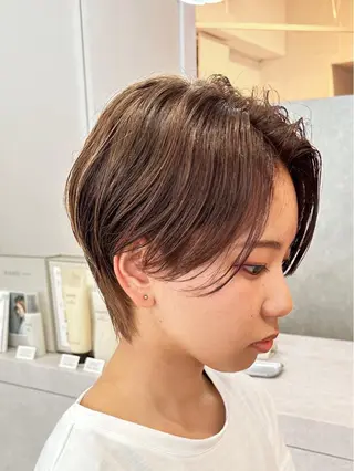 ショート カラー パーマ hair salon suiw所属・ハイトーンショート 特化‬吉田義隆のヘアスタイル