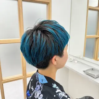 ショート カラー メンズ deseo 副店長 透明色艶カラーツバサのヘアスタイル