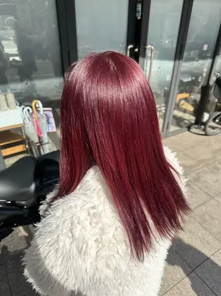 セミロング カラー おのだ あやなのヘアスタイル