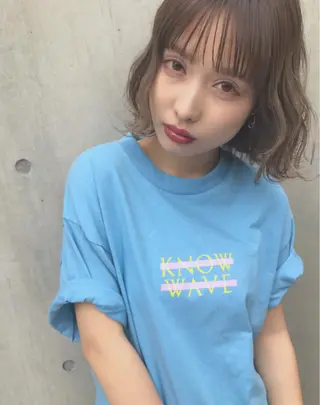 ショート HOODS hair salon所属・透明感カラー🌿ボブ ✨飛田　ケイのヘアスタイル