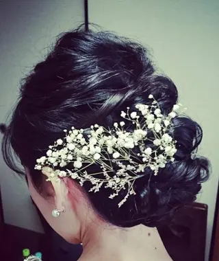 セミロング ヘアアレンジ Hair&Make  Delight*のヘアスタイル