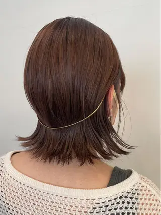 ミディアム 暖色カラー/似合わせ カット/名古屋/辻のヘアスタイル