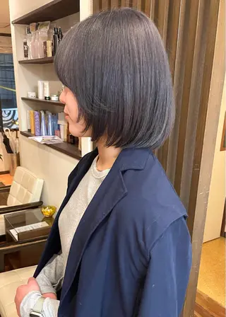 ショート カラー 髪質改善ｶﾗｰ ｹｱﾌﾞﾘｰﾁ/ﾀﾑのヘアスタイル
