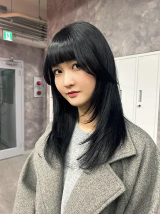 ロング カラー ヘアアレンジ Beleza原宿所属・MOMO艶髪 🩵モテカラーのヘアスタイル