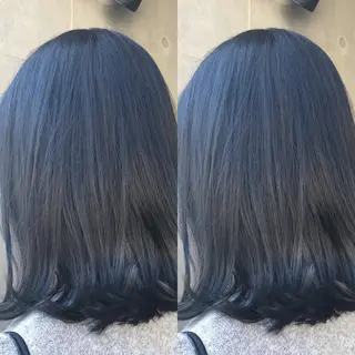 ミディアム カラー 荒木 依莉亜のヘアスタイル