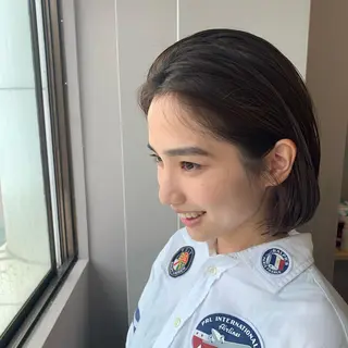 ショート カラー パーマ/ボブ/ 神戸/豊浦翔太のヘアスタイル