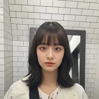 ミディアム カラー 紙屋町/legare 🌈山村 麻美のヘアスタイル