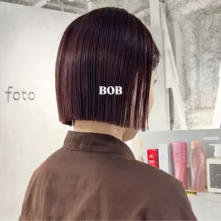 ショート カラー 切りっぱなしBOB 職人💜Anzuのヘアスタイル
