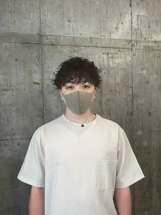 ミディアム カラー パーマ メンズ メンズパーマ /SUNAOのヘアスタイル