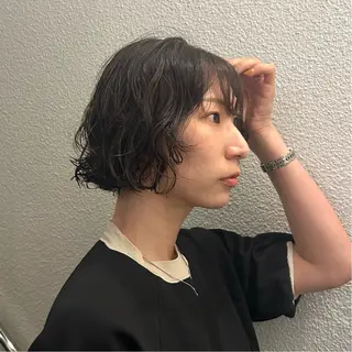 ショート カラー パーマ 🌿ボブ パーマ高橋啓太🌿のヘアスタイル