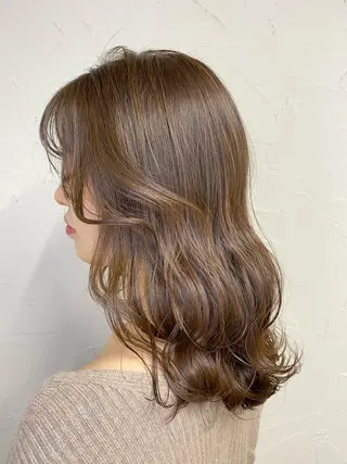 ミディアム カラー 髪質改善/レイヤー ストウシンゴのヘアスタイル