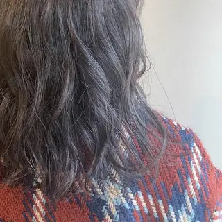 セミロング カラー ヘアアレンジ 六本松航空所属・いわさき ゆずほのヘアスタイル