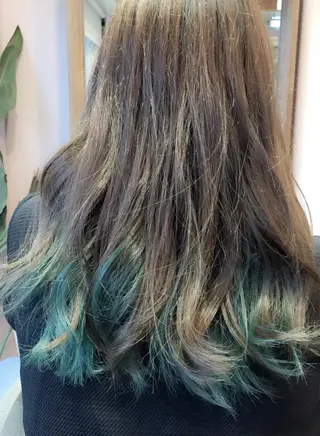 セミロング ロング カラー 原宿サロン代表 デザインカラー伊藤卓のヘアスタイル