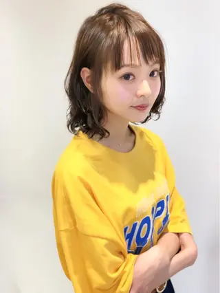 ショート カラー パーマ ディレクター ノナカのヘアスタイル