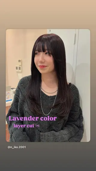 ロング ａｉｋａ🐩 /艶カラー/レイヤーのヘアスタイル