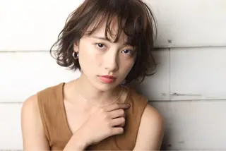 ミディアム ショート ボブ 梅田 木戸健人のヘアスタイル