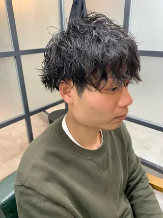 ショート パーマ メンズ 【S.BROOM】 店長　西川徹のヘアスタイル