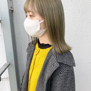 セミロング カラー 後藤紗英/髪質改善 /オリーブベージュのヘアスタイル