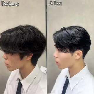 ショート パーマ メンズ 🔮メンズ縮毛矯正 毛流れパーマ💎竹永のヘアスタイル