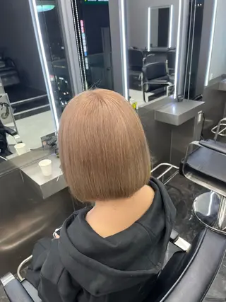 ミディアム カラー ヘアアレンジ ハイトーン/透明感 髪質改善/rinaのヘアスタイル