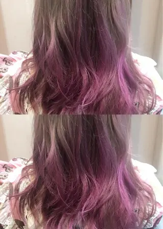 セミロング カラー 原宿サロン代表 デザインカラー伊藤卓のヘアスタイル