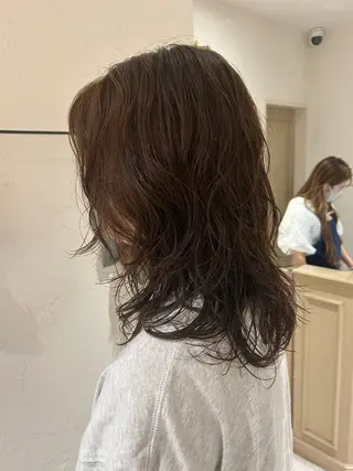 ミディアム パーマ パーマ特化 フシキサトシのヘアスタイル
