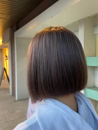 ショート カラー 髪質改善/ストレート /透明感/西川奈穂のヘアスタイル