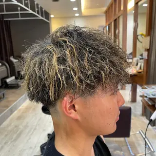 カラー パーマ メンズ 樽川翔/フェザーパー マ/シャドウパーマのヘアスタイル