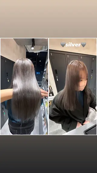 ロング カラー 茅ヶ崎/ハイトーン/ Ramuのヘアスタイル