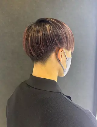 ミディアム カラー 【明大前フェード/ メンズパーマ/岳】のヘアスタイル