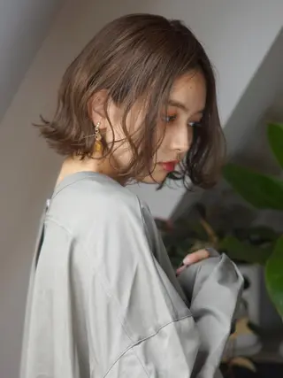 パーマ hoNua. 栄/透明感カラーのヘアスタイル