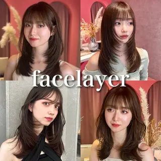 ミディアム カラー 山崎/ボブ縮毛矯正 レイヤー髪質改善のヘアスタイル