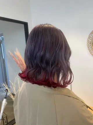 ミディアム カラー yuika .のヘアスタイル