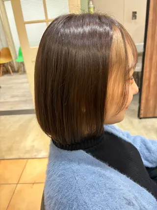 ミディアム カラー 石原 姫菜のヘアスタイル
