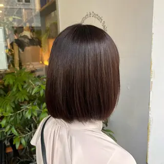 ミディアム カラー よしだ しおりのヘアスタイル