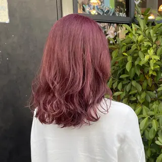 ミディアム カラー 竹内 春奈のヘアスタイル