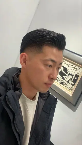 ショート パーマ メンズ フェードカット/メン ズパーマ/森巧真のヘアスタイル