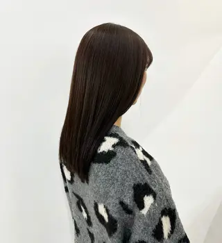 ミディアム カラー 顔まわりカット/艶髪 カラー✨けいとのヘアスタイル
