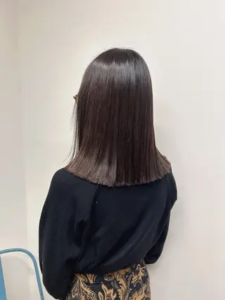 ミディアム カラー 伶風/ボブ/ ヘーゼルベージュのヘアスタイル