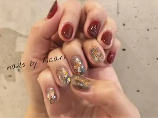 ショート カラー キッズ ネイル マツエク・マツパ illum hicariのネイルデザイン