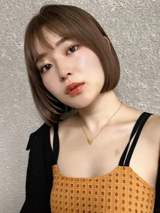 ショート カラー 木元 瑛✂︎ボブのヘアスタイル