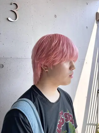 ショート カラー メンズ 似合わせハイトーン 👾はちすのヘアスタイル