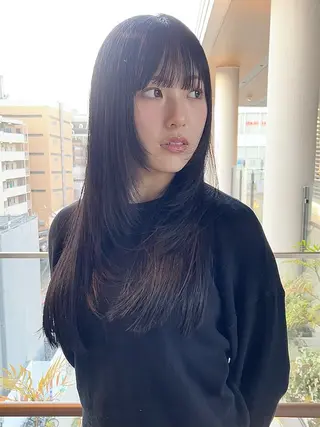 ロング 園田 渉 ◤SHIKIO◢のヘアスタイル