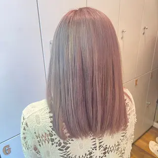 カラー エクステ/ハイトーン /レイヤーカットのヘアスタイル